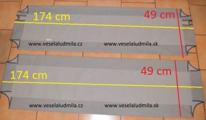 Náhradní sedák  + opěrka 174 cm x 49 cm